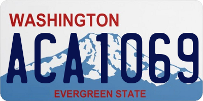 WA license plate ACA1069