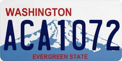 WA license plate ACA1072