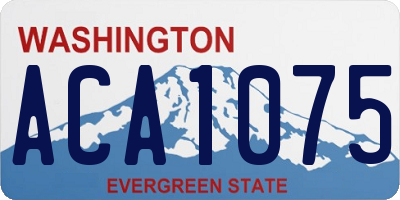 WA license plate ACA1075