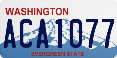 WA license plate ACA1077