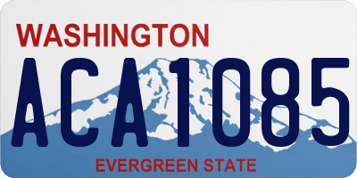 WA license plate ACA1085