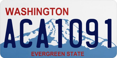 WA license plate ACA1091