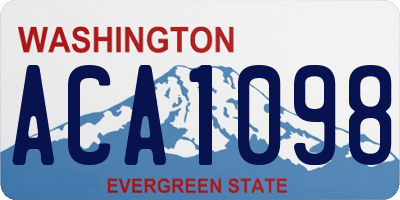 WA license plate ACA1098
