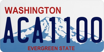 WA license plate ACA1100