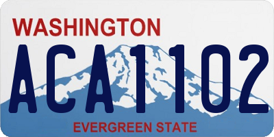 WA license plate ACA1102