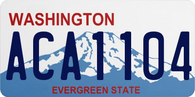 WA license plate ACA1104