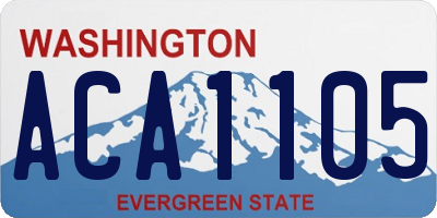 WA license plate ACA1105