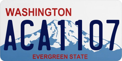 WA license plate ACA1107