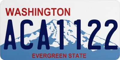 WA license plate ACA1122
