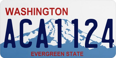 WA license plate ACA1124