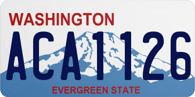 WA license plate ACA1126