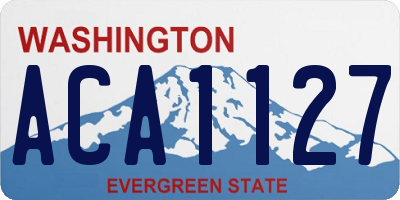 WA license plate ACA1127