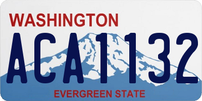 WA license plate ACA1132