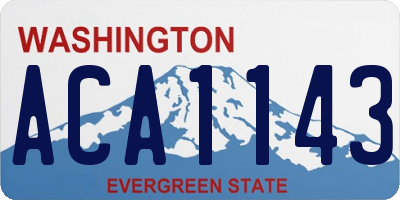 WA license plate ACA1143