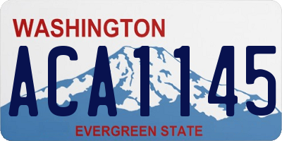 WA license plate ACA1145