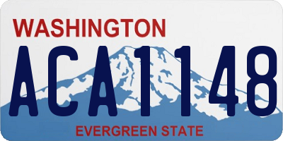WA license plate ACA1148