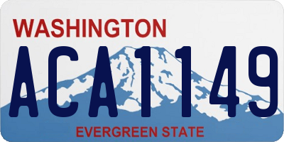 WA license plate ACA1149