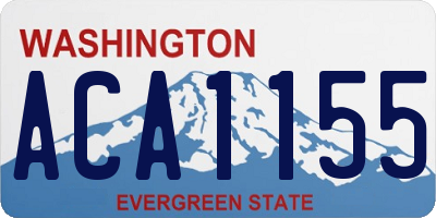WA license plate ACA1155