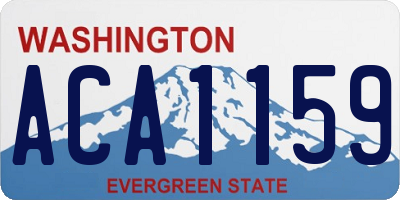 WA license plate ACA1159