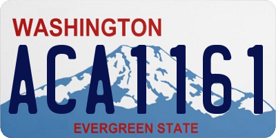WA license plate ACA1161