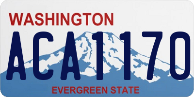 WA license plate ACA1170