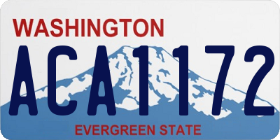 WA license plate ACA1172