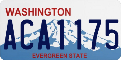 WA license plate ACA1175