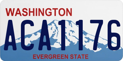 WA license plate ACA1176