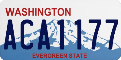WA license plate ACA1177
