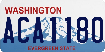 WA license plate ACA1180