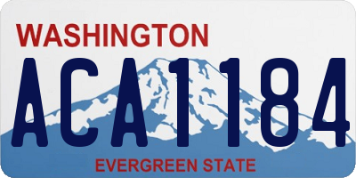 WA license plate ACA1184