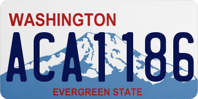 WA license plate ACA1186