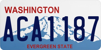 WA license plate ACA1187