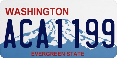 WA license plate ACA1199