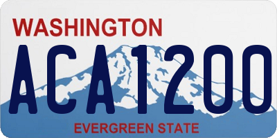 WA license plate ACA1200