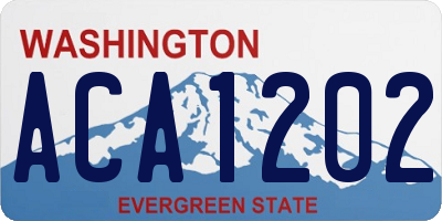 WA license plate ACA1202
