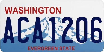 WA license plate ACA1206