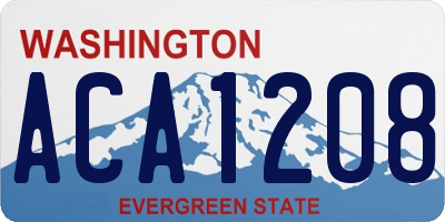 WA license plate ACA1208
