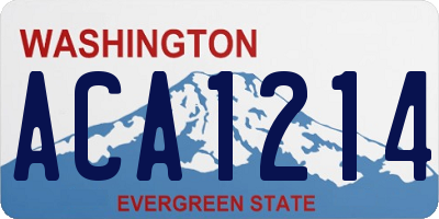 WA license plate ACA1214