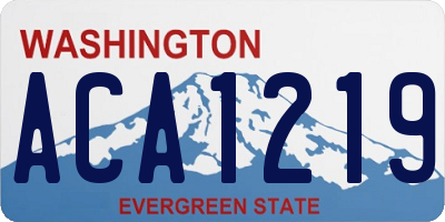 WA license plate ACA1219