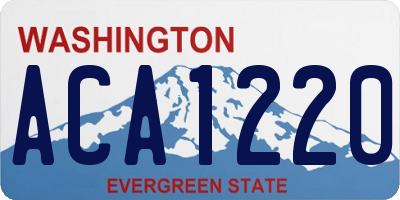 WA license plate ACA1220