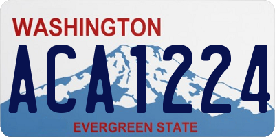 WA license plate ACA1224