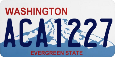 WA license plate ACA1227