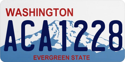 WA license plate ACA1228