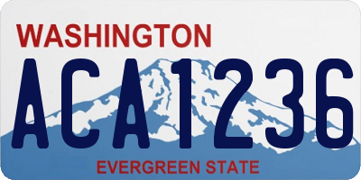 WA license plate ACA1236