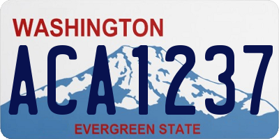 WA license plate ACA1237