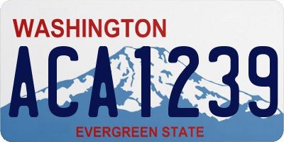 WA license plate ACA1239