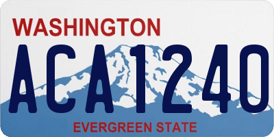 WA license plate ACA1240