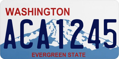 WA license plate ACA1245