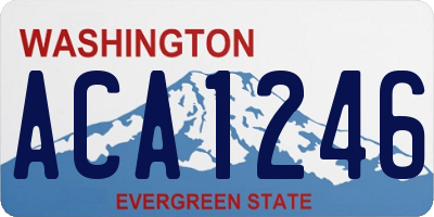 WA license plate ACA1246